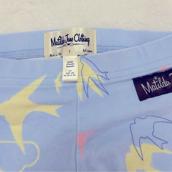 Matilda Jane size 2 Good Hart Harbor View shorties lavender birds ruffled shorts - Picture 3 of 4